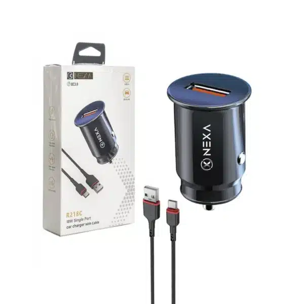 شارژر فندکی نکسا NEXA R218C به همراه کابل usb-c — تصویر ۲