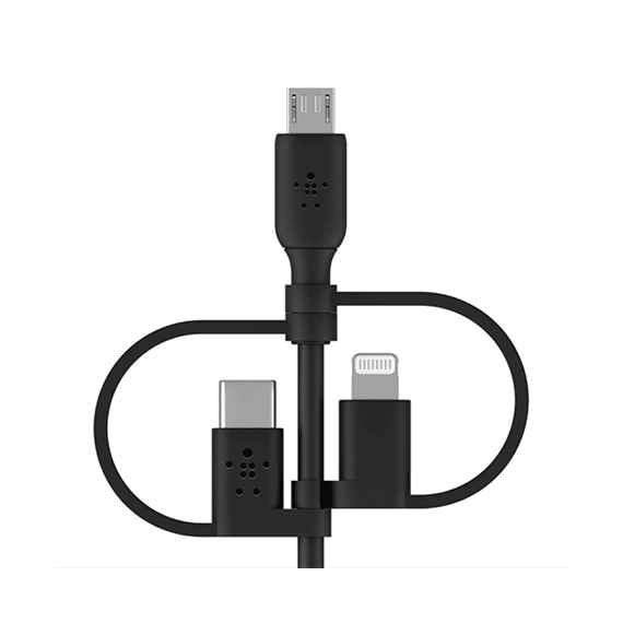 کابل شارژ بلکین Type-A به Type-C+Micro-USB+Lightning BoostCharge Universal با طول 1 متر – مدل belkin CAC001bt1M — تصویر ۵