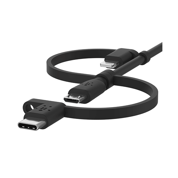 کابل شارژ بلکین Type-A به Type-C+Micro-USB+Lightning BoostCharge Universal با طول 1 متر – مدل belkin CAC001bt1M — تصویر ۶