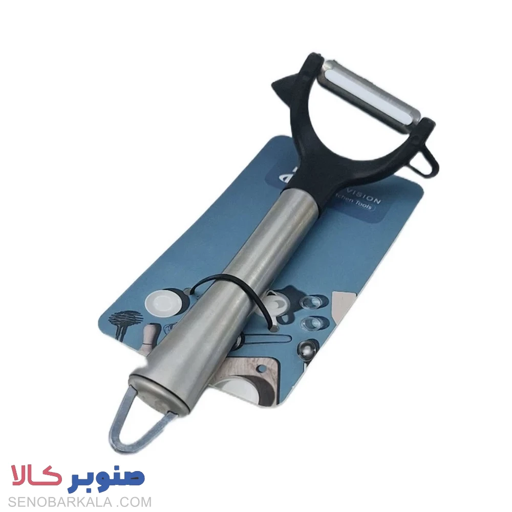پوست‌کن اف بی ویژن مدل کمانی دسته استیل — تصویر ۳
