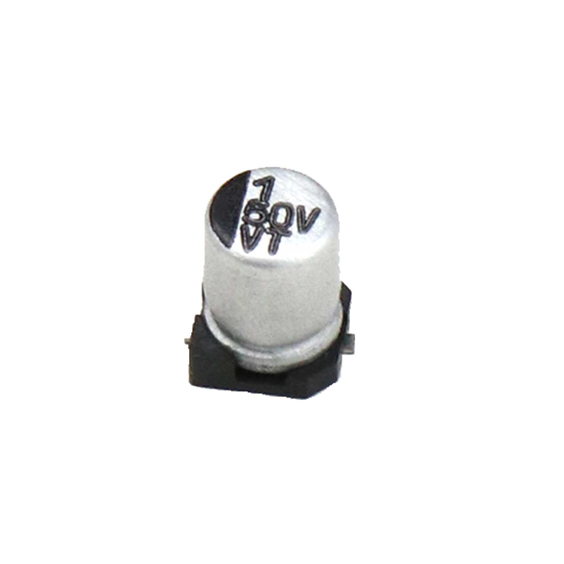 خازن الکترولیت 1U 50V SMD(محصول در پک ۲۰ عددی می باشد)