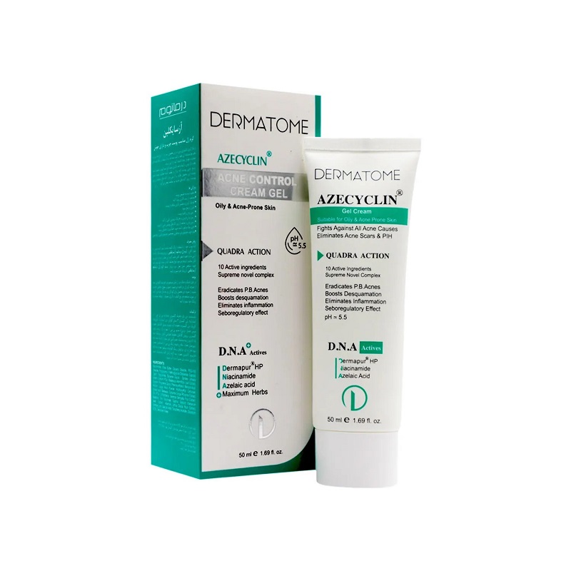 ژل کرم ضد جوش درماتوم مدل AZECYCLIN حجم 50mL