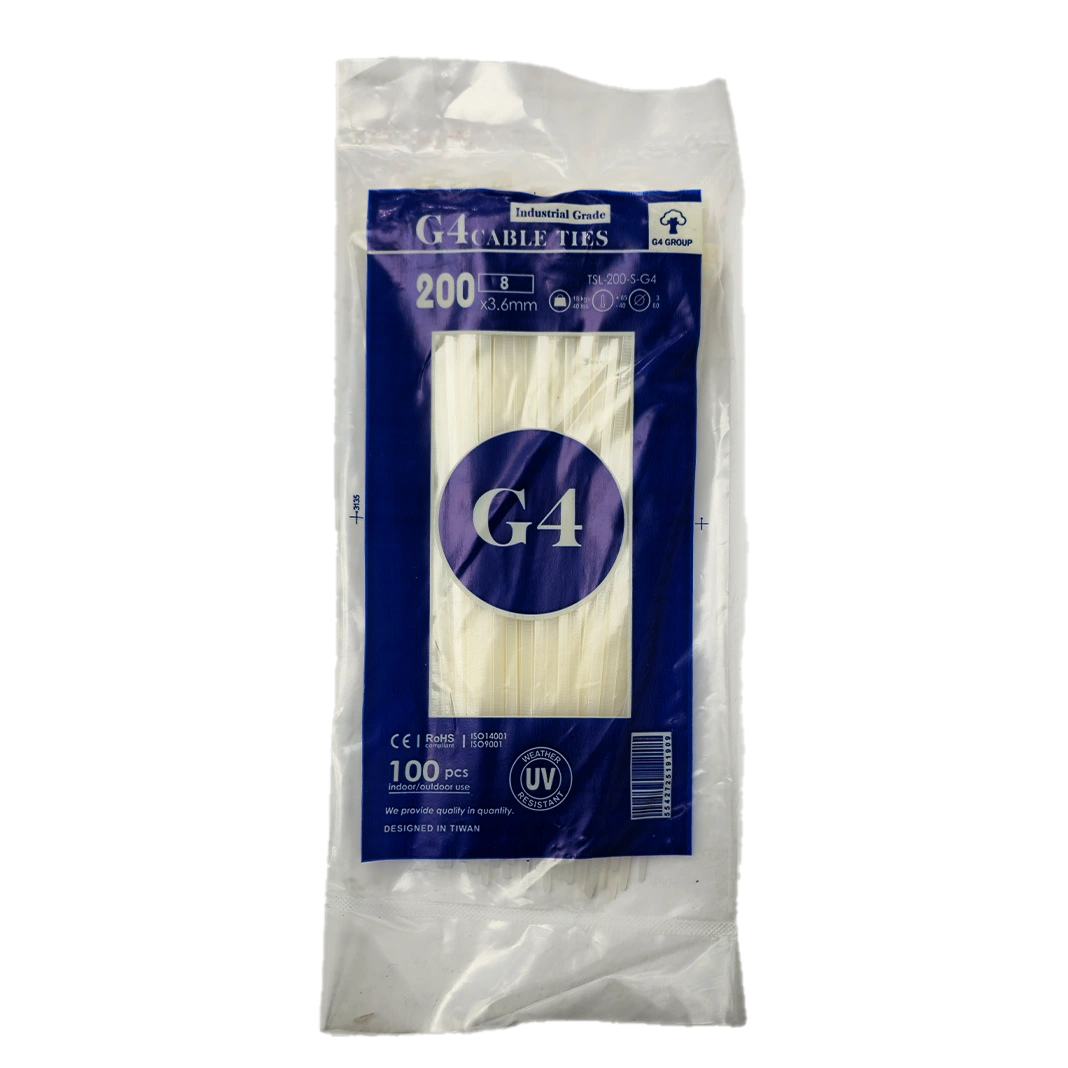بست کمربندی سفید پلاستیکی ده عددی 7.6*370 G4-W — تصویر ۵