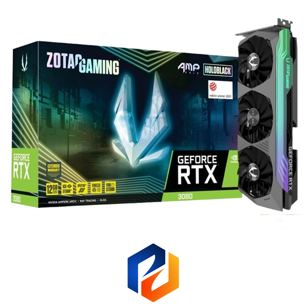 کارت گرافیک ZOTAC GAMING GeForce RTX 3080 AMP Holo LHR 12GB (استوک)
