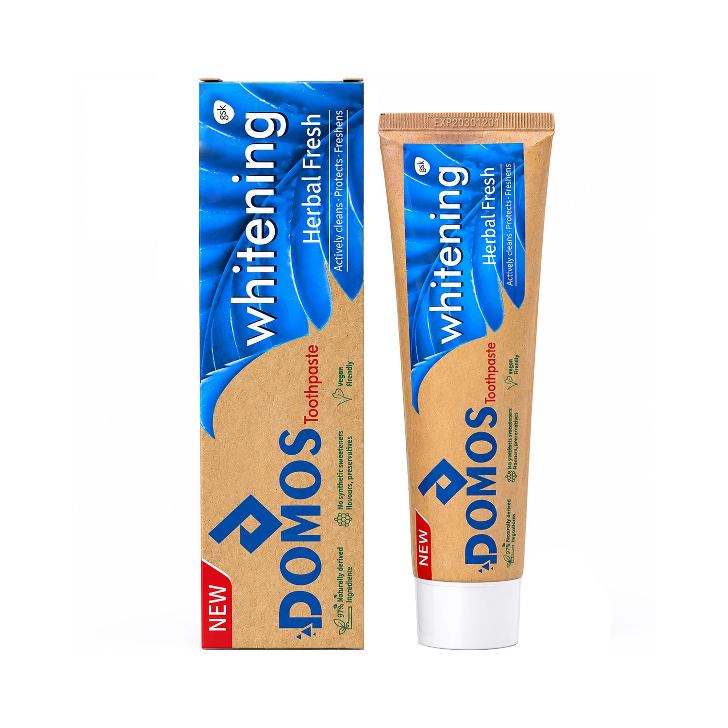 خمیر دندان دوموس Domos مدل Whitening اصل و اورجینال — تصویر ۲