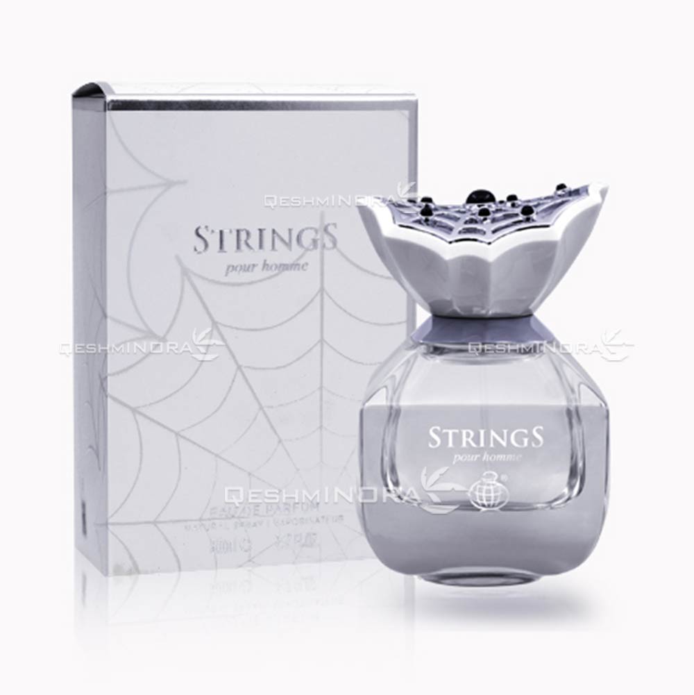 ادکلن استرینگز نقره ای فرگرانس ورد Strings pour homme Fragrance World (جایا انفاس Gaya Anfas)