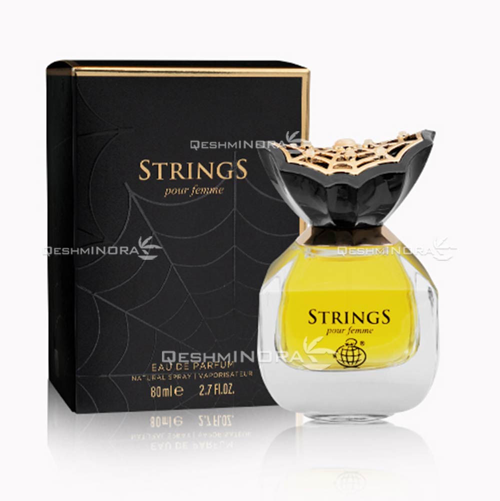 ادکلن استرینگز طلایی فرگرانس ورد Strings pour femme Fragrance World (عشق انفاس Ishq Anfas)