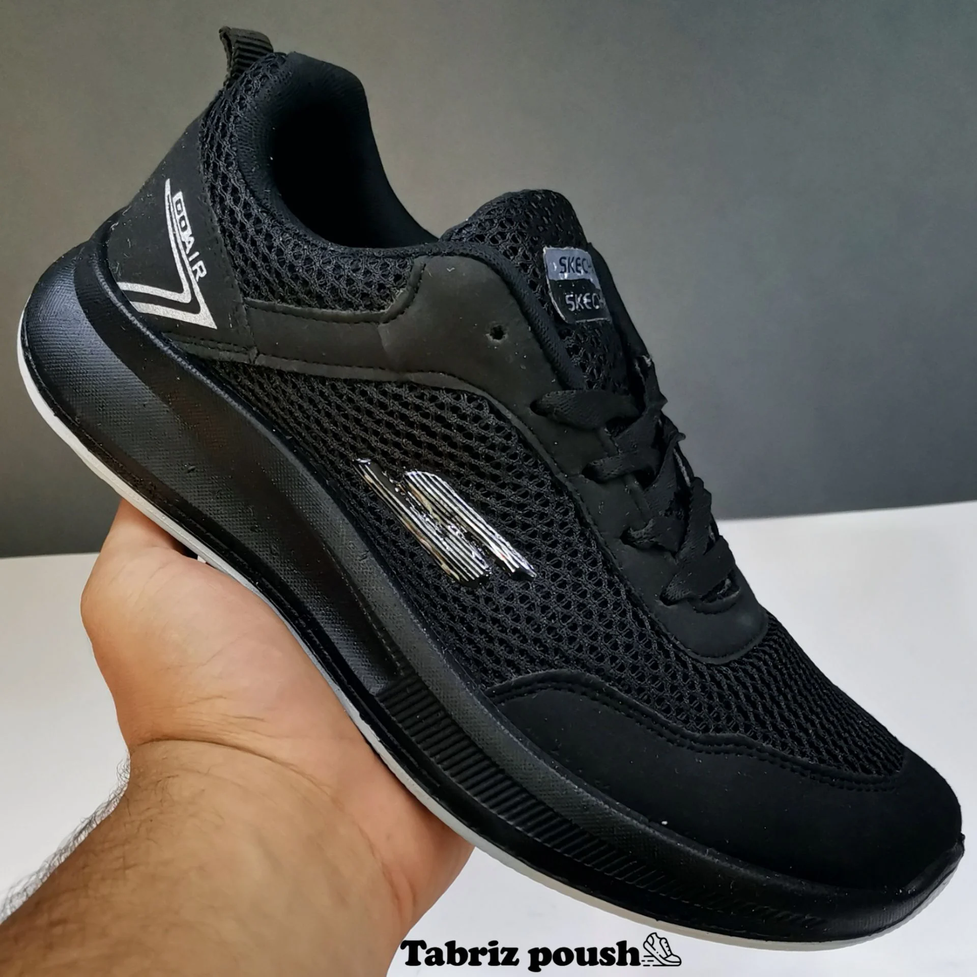 کفش اسپرت زیره تزریق طبی زنانه و پسرانه اسکیچرز مشکی سایز 36 و 37 تبریز پوش