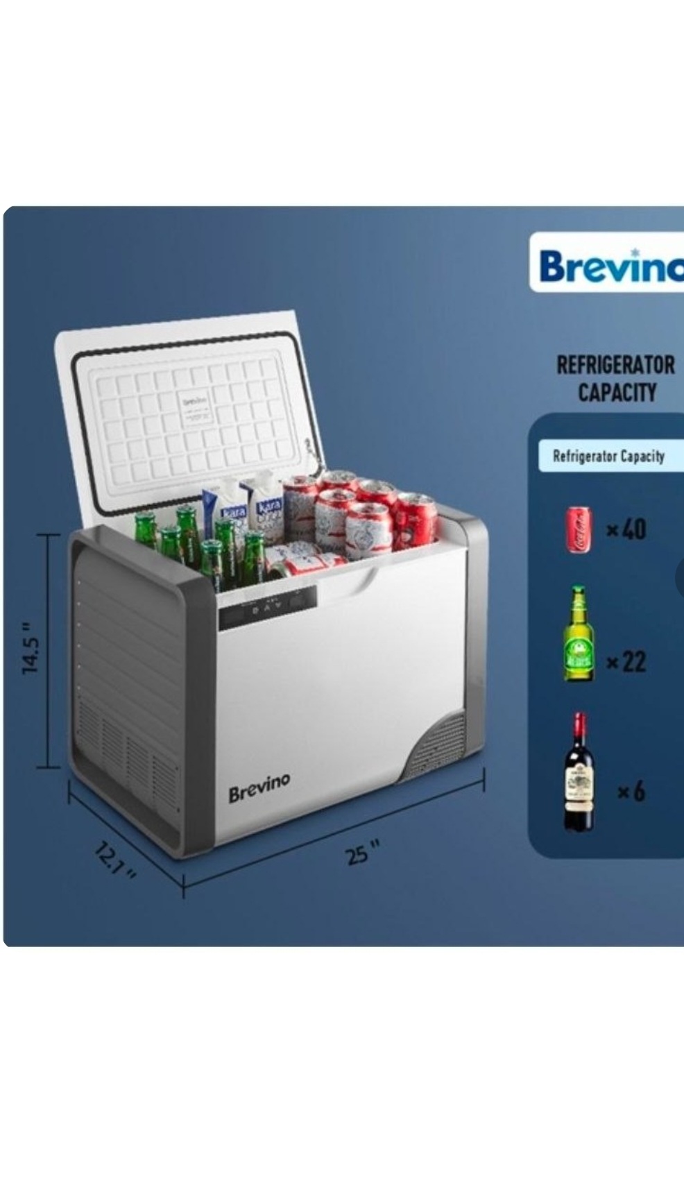 یخچال مسافرتی Brevino مدل BPR20 — تصویر ۳