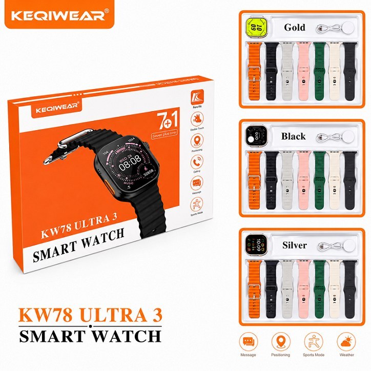 ساعت هوشمند KEQIWEAR مدل KW78 ultra3 — تصویر ۳