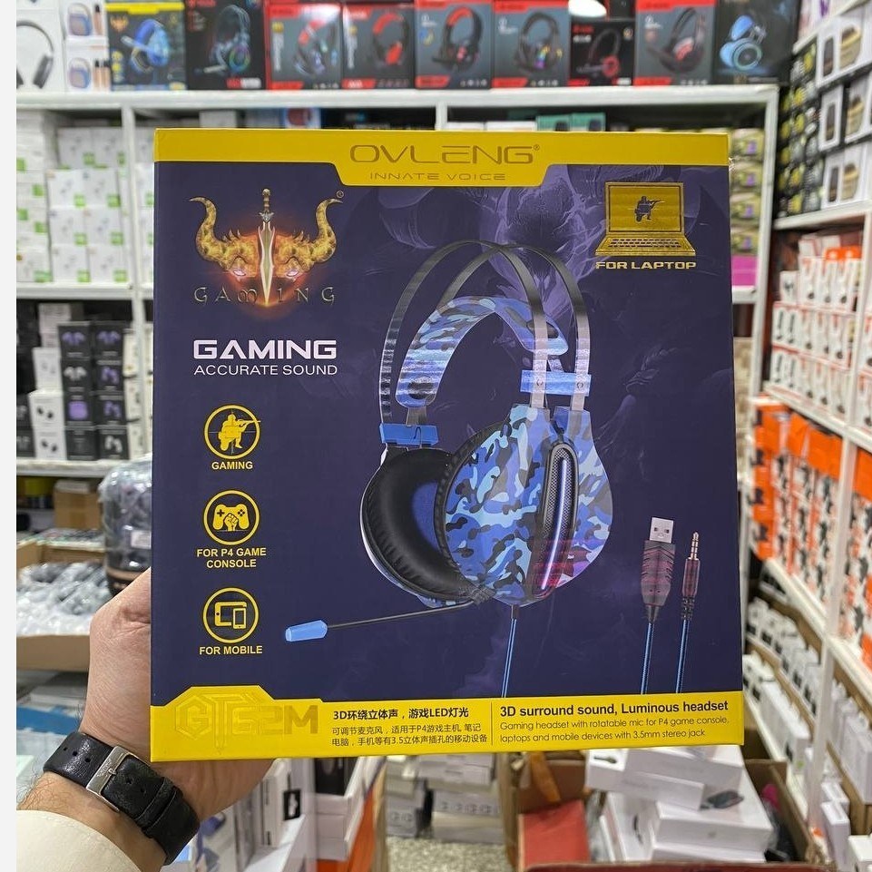 هدفون گیمینگ مدل OVLENG GT-62M — تصویر ۲