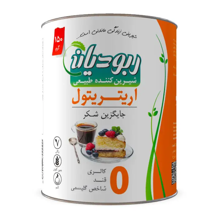 پودر شیرین‌کننده‌ی بدون کالری اریتریتول ربودیان — تصویر ۲