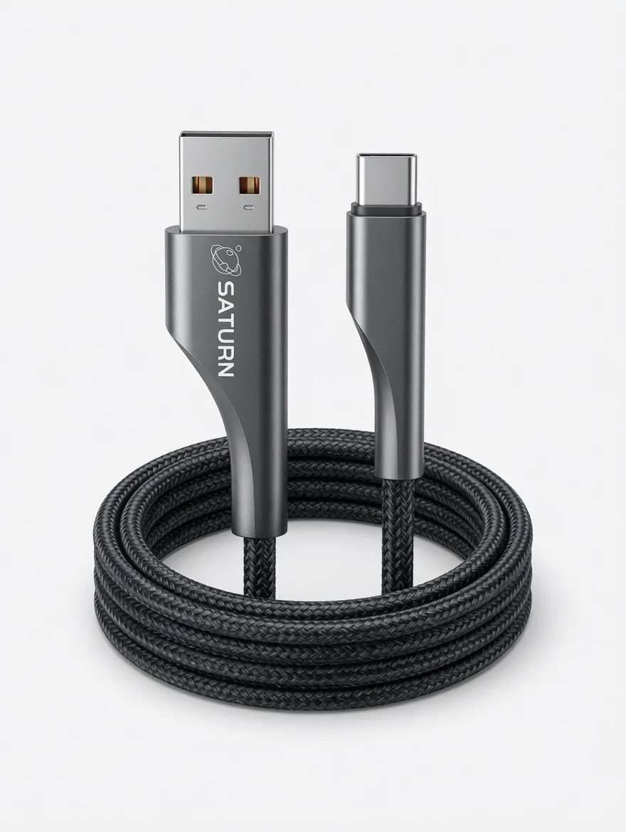 کابل شارژ سریع USB-A به تایپ سی 30 وات 1.2 متری SARURN سترن SC14C — تصویر ۳