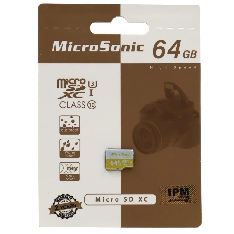 رم میکرو کارت حافظه 64 گیگ میکروسونیک MicroSonic U3 C10 90MB/s
