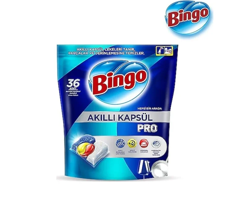 قرص ماشین ظرفشویی بینگو Bingo مدل پرو بسته 36 عددی — تصویر ۲