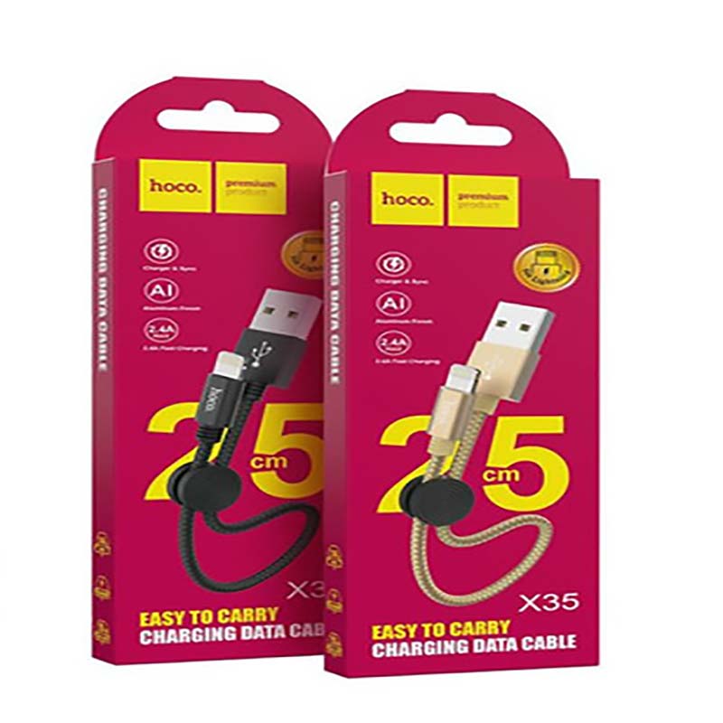 کابل شارژ آیفون لایتنینگ 25 سانتیمتر hoco مدل x35 ا cable charge lightning hoco x35 25cm کد 5459-7978