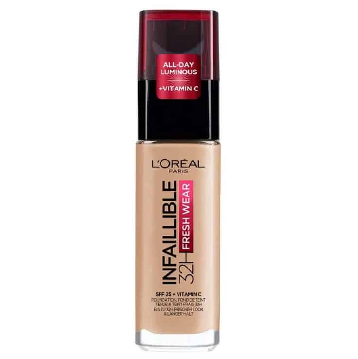 کرم پودر شیشه ای لورال Loreal مدل INFAILLIBLE شماره 140 حجم 30 میل