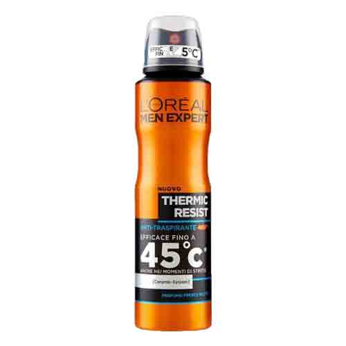اسپری دئودورانت لورال Loreal مردانه نارنجی مدل Thermic Resist حجم 150 میل
