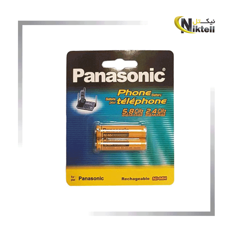 باتری 2 تایی نیم قلمی شارژی پاناسونیک مدل Panasonic HHR-3MRT \2BM (اصل) — تصویر ۳