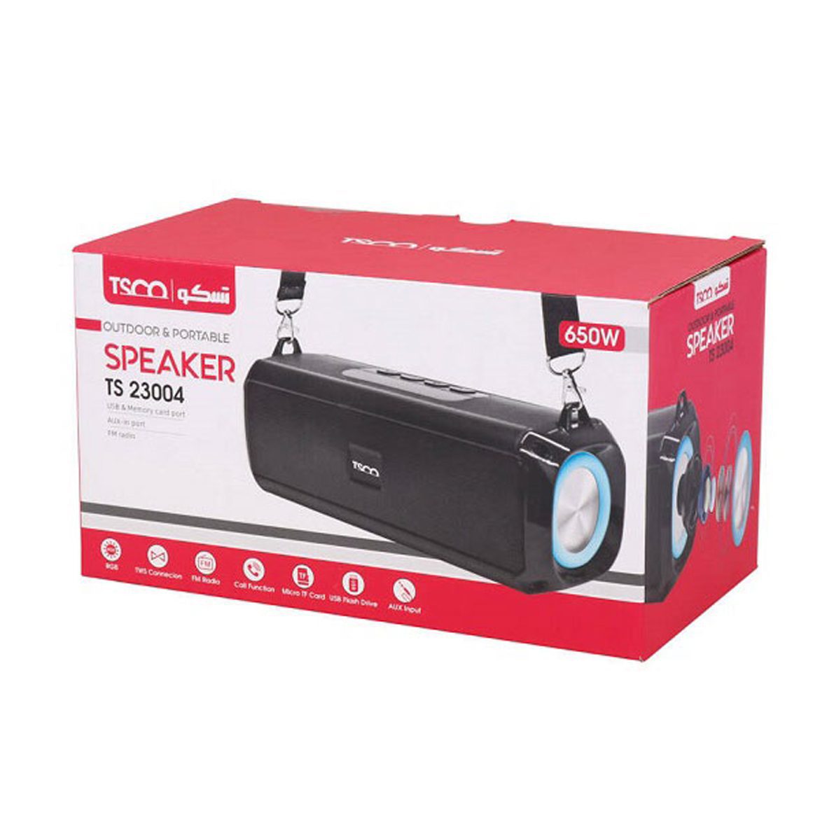 اسپیکر بلوتوثی قابل حمل تسکو مدل TS 23004 ا TSCO TS 23004 Bluetooth Portable Speaker کد 5135
