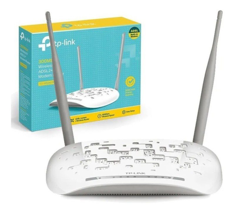 مودم روتر تی پی لینک TD-W8961N ا TP-LINK TD-W8961N ADSL2 Plus Wireless N300 Modem Router کد 0588