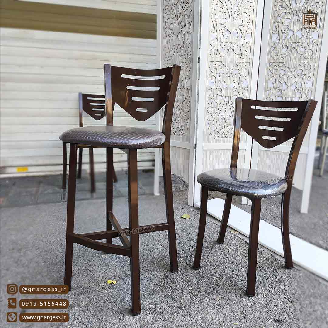 صندلی کانتر و اپن فلزی آهنین مدل اسکای بادوام — تصویر ۴