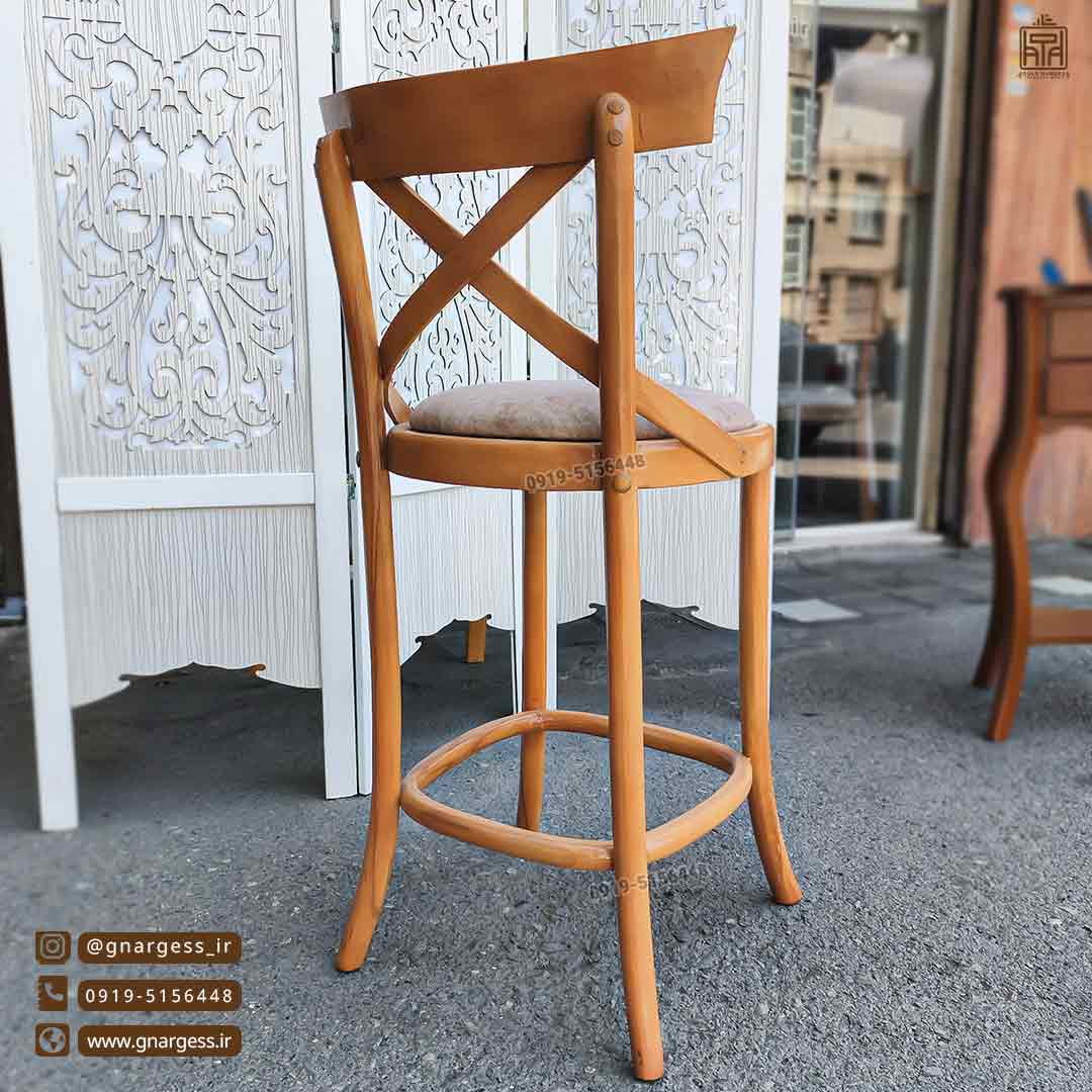 تولید صندلی اپن لهستانی پشت ضربدری چوب راش کف مبلی — تصویر ۵