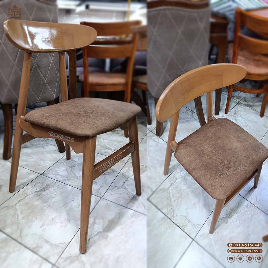 صندلی چوبی وان چوب راش پایه مخروطی — تصویر ۵