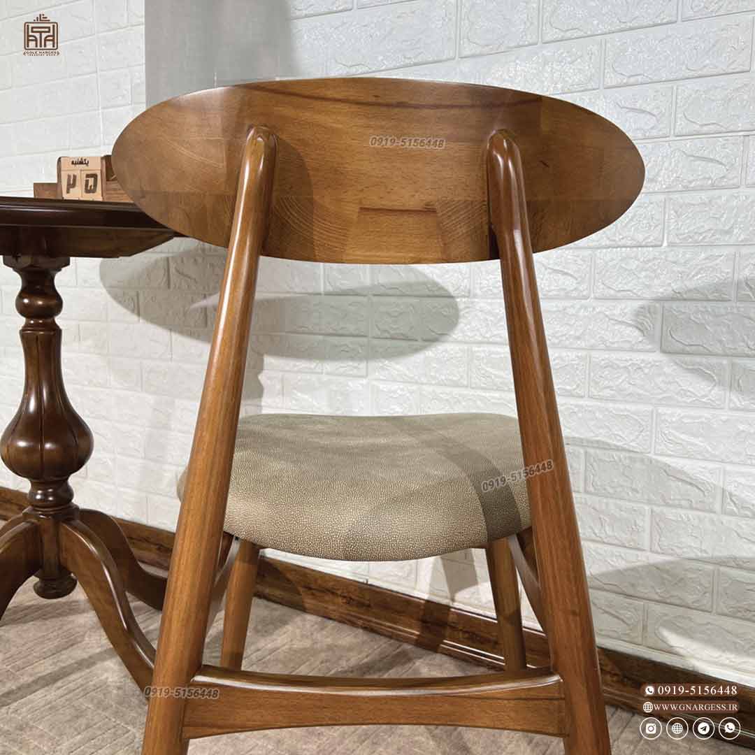 صندلی چوبی وان چوب راش پایه مخروطی — تصویر ۳