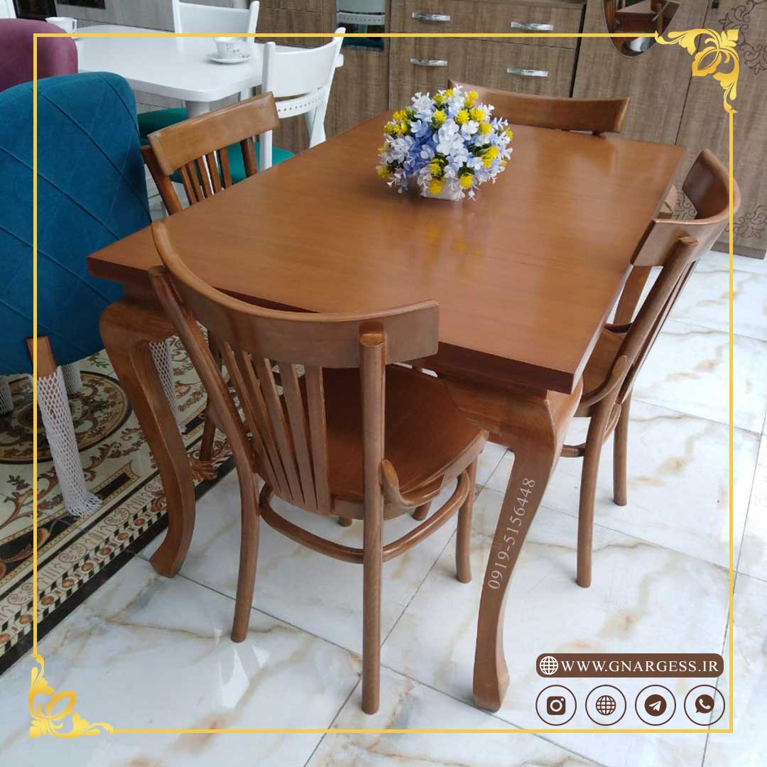 میز ناهارخوری چوبی لهستانی طرح سناتور با میز های 4 الی 8 نفره چوبی — تصویر ۲