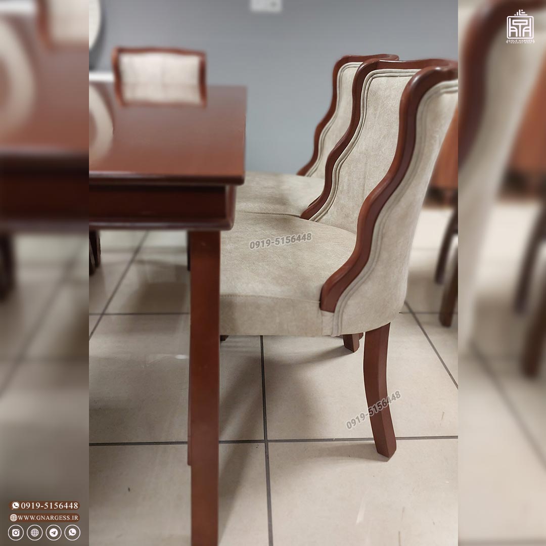 صندلی چوبی فلامینگو مبلی تولیدی گل نرگس — تصویر ۳