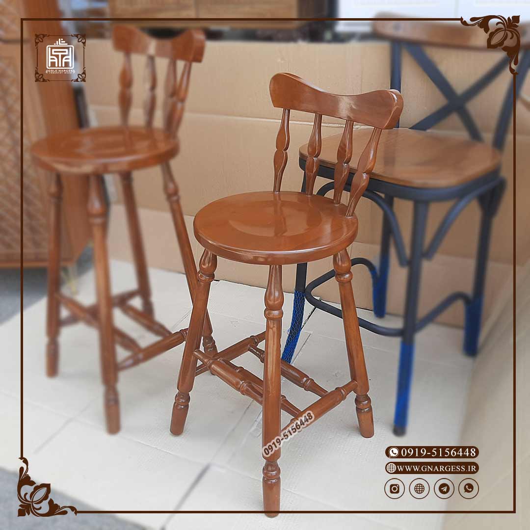 صندلی اپن خرگوشی خراطی کلاف چوب — تصویر ۵