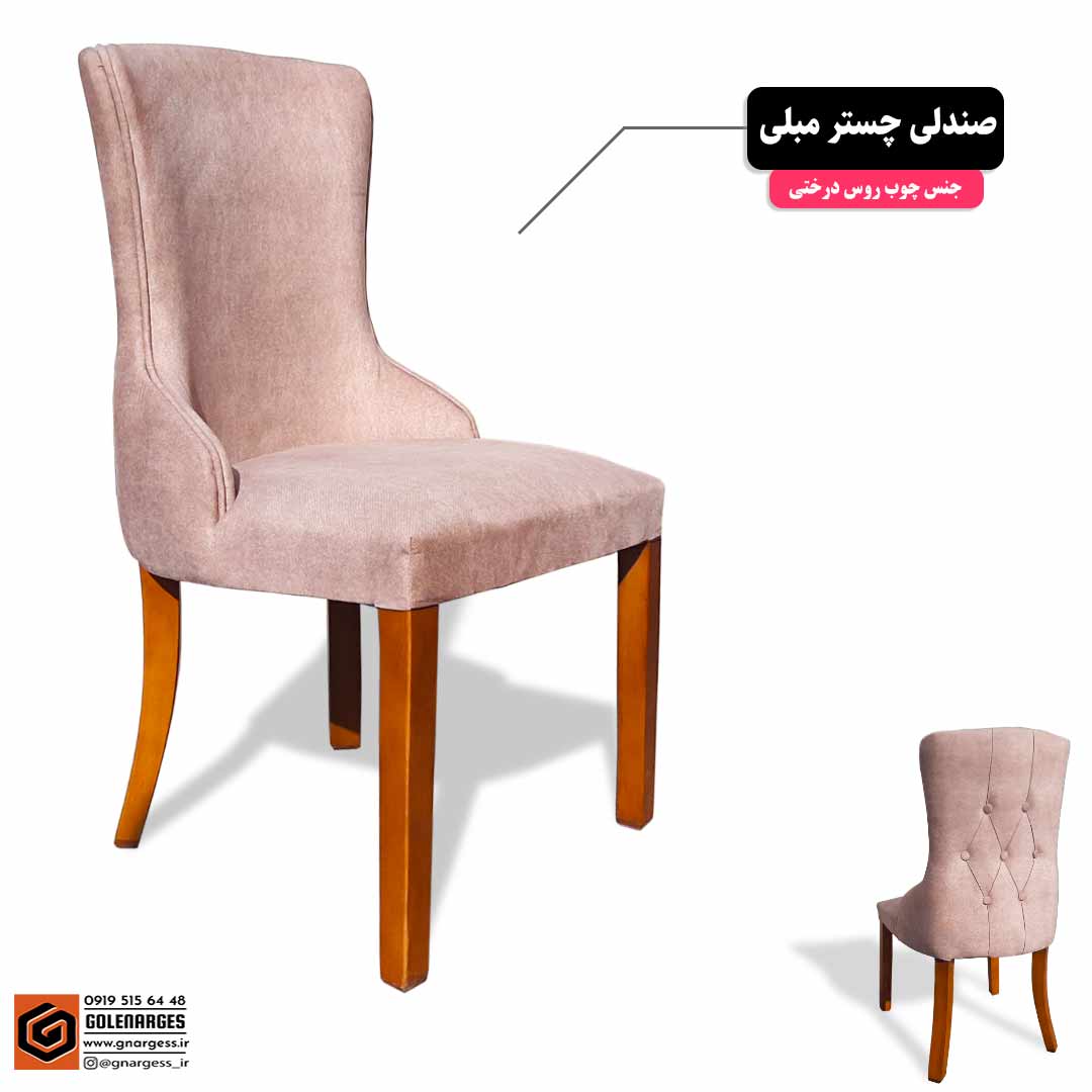 صندلی چوبی ناهارخوری چستر مبلی — تصویر ۲