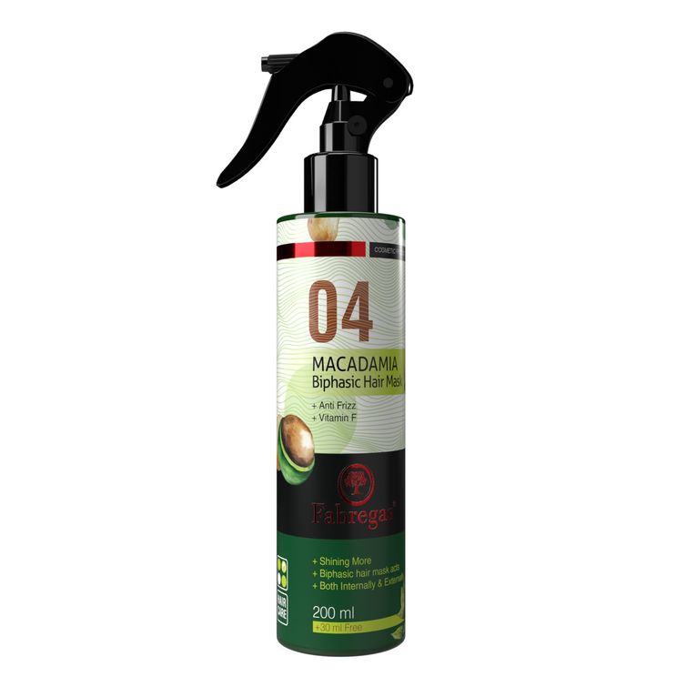 ماسک مو دوفاز کراتینه ماکادمیا فابریگاس مناسب موهای خشک آسیب دیده و کراتینه 200 میلی لیتر