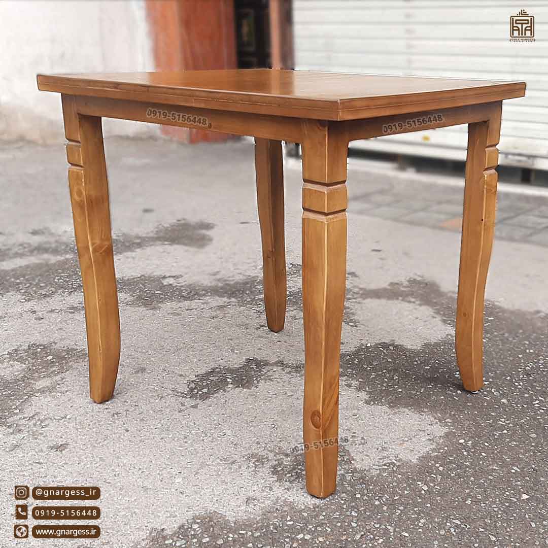 میز غذاخوری کیان 2 نفره چوبی روکشی چوبی — تصویر ۵