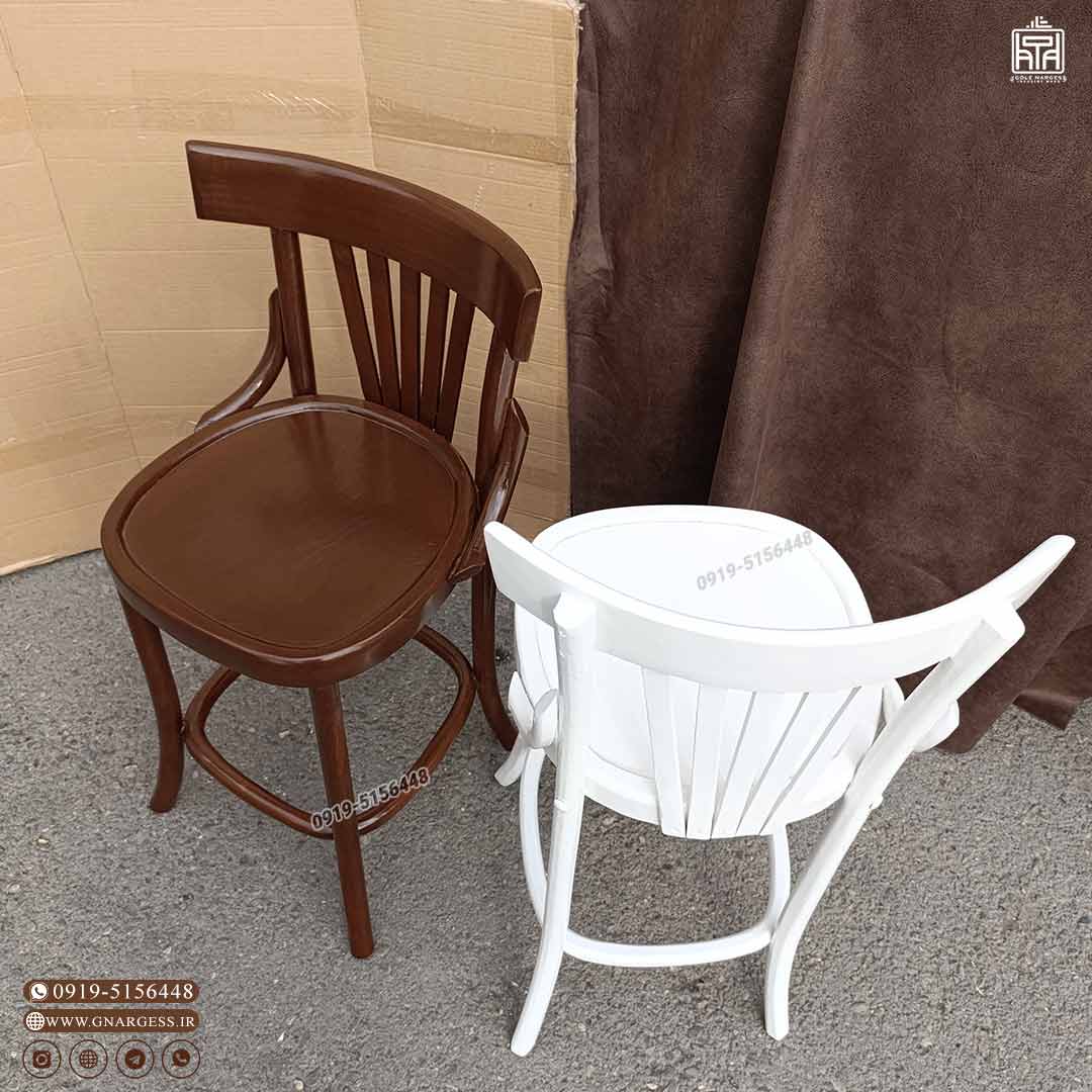 صندلی اپن آشپزخانه مدل لهستانی چوب راش — تصویر ۵