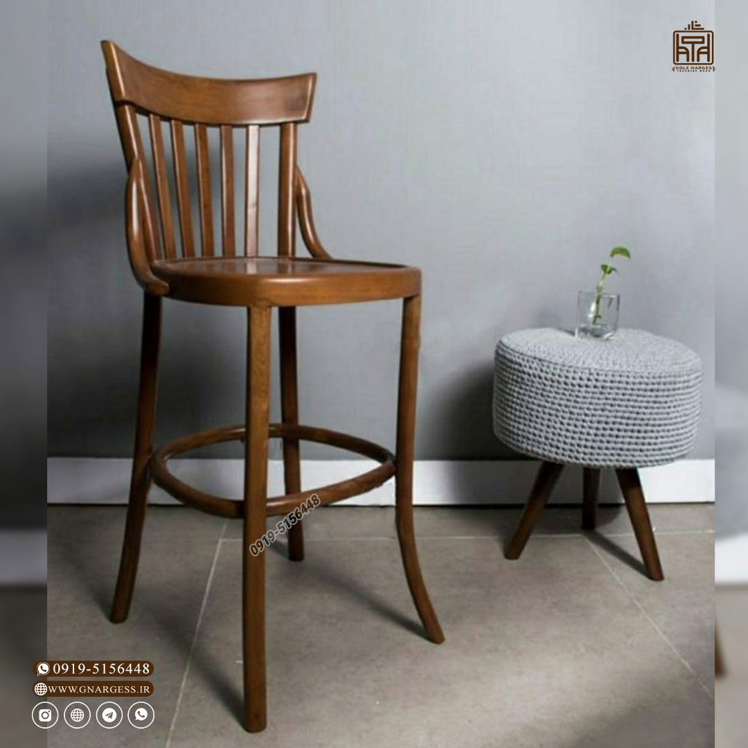 صندلی اپن آشپزخانه مدل لهستانی چوب راش — تصویر ۲
