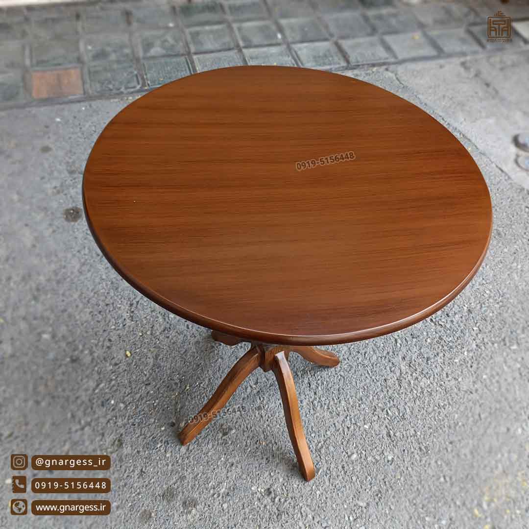 میز خاطره و میز گرد چوبی مدل آرزو — تصویر ۵