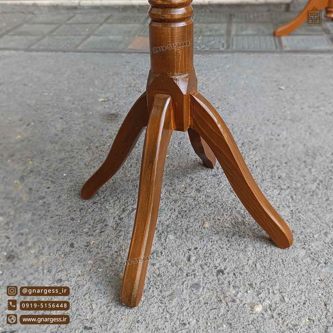 میز خاطره و میز گرد چوبی مدل آرزو — تصویر ۴