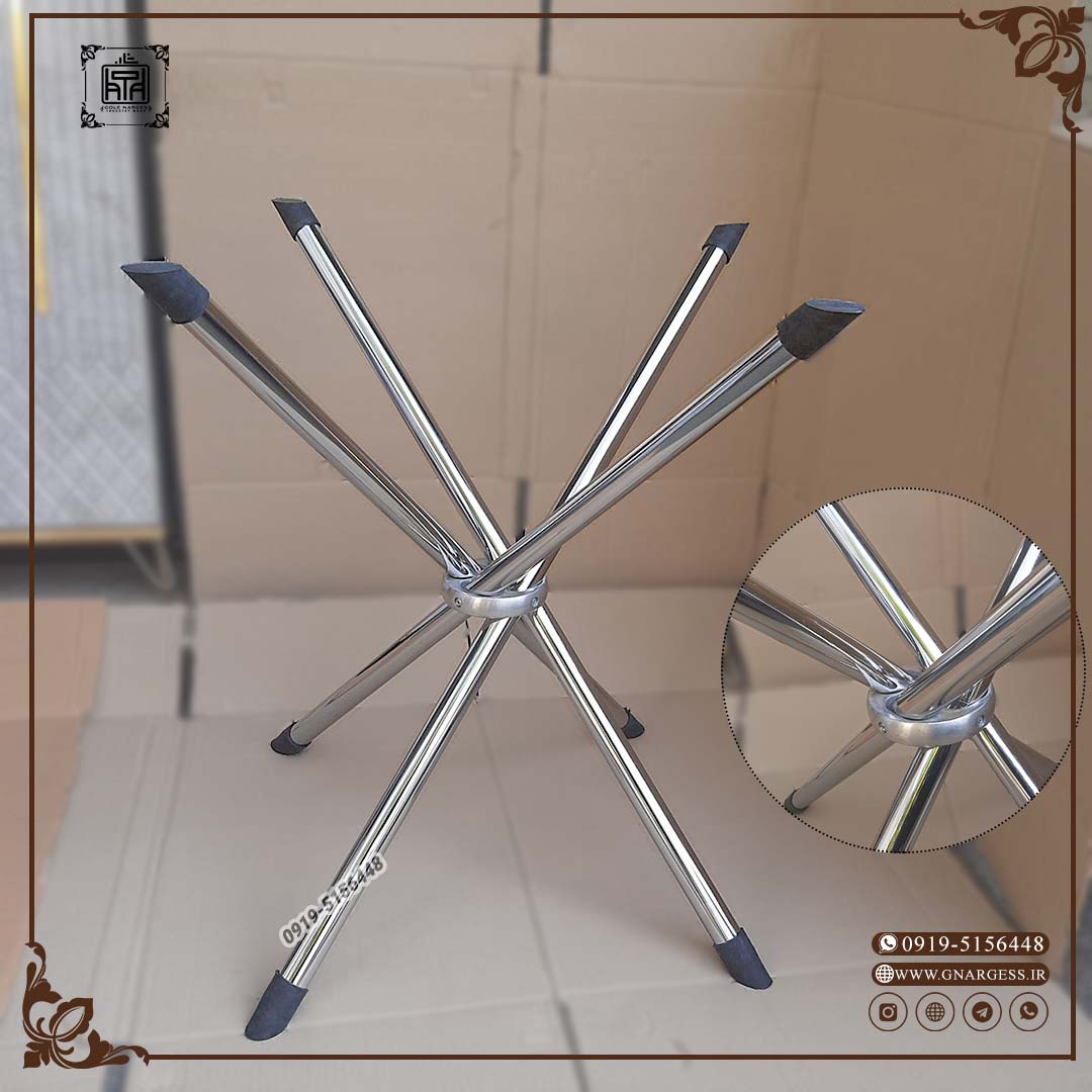 پایه میز تاشو فلزی خورشیدی طرح خرچنگی — تصویر ۵