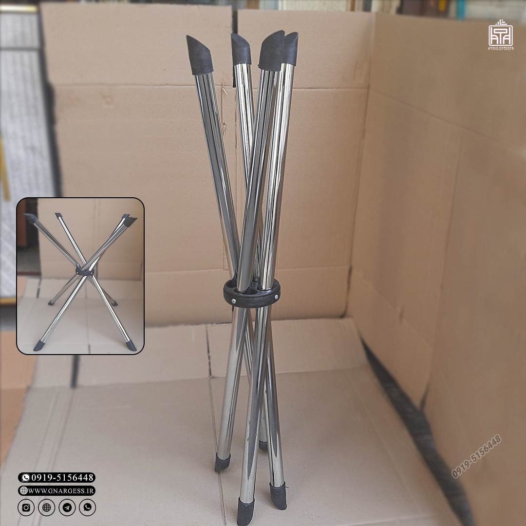 پایه میز تاشو فلزی خورشیدی طرح خرچنگی — تصویر ۴