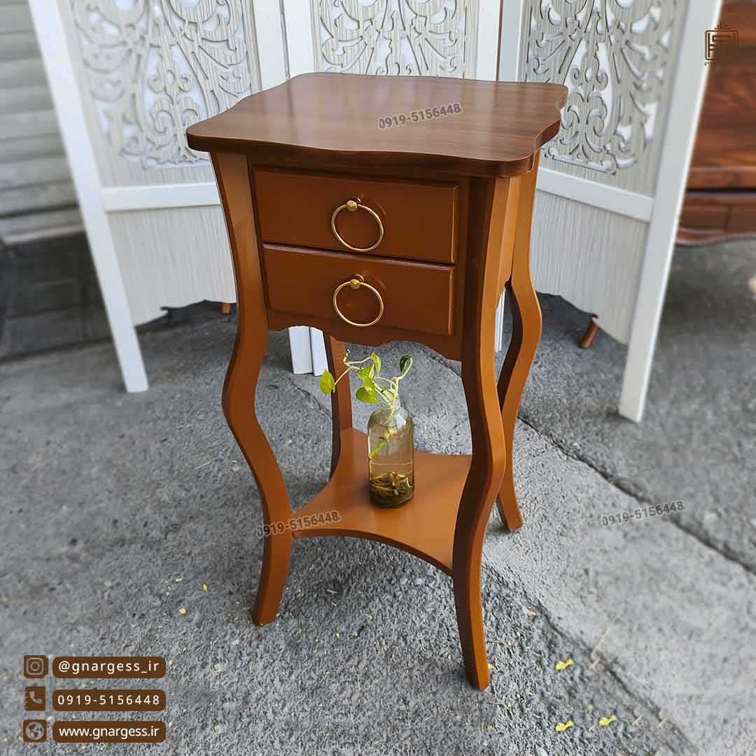فروش ویژه میز تلفن های خمره ایی 2 کشو — تصویر ۵