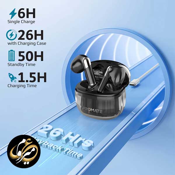 هندزفری بی‌سیم پرومیت مدل Promate TRANSPODS — تصویر ۶