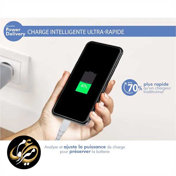 شارژر دیواری فورس مدل Force FPLICS1C25WPDW — تصویر ۳