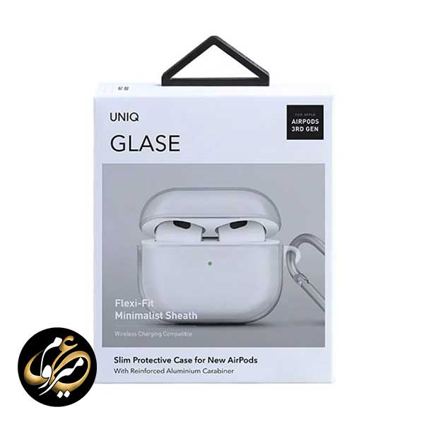 کاور ایرپاد یونیک مدل Uniq Glass مناسب AirPods 3 — تصویر ۴