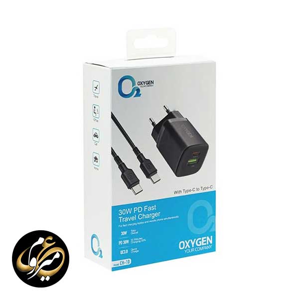 شارژر دیواری 30 وات اکسیژن مدل Oxygen Ch-10 — تصویر ۳