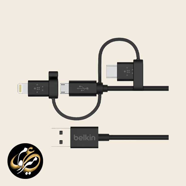 کابل شارژ 1 به 3 بلکین طول 1 متر مدل Belkin CAC001bt1M — تصویر ۷