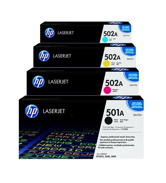 کارتریج چهار رنگ اچ پی (hp) 501A , 502A