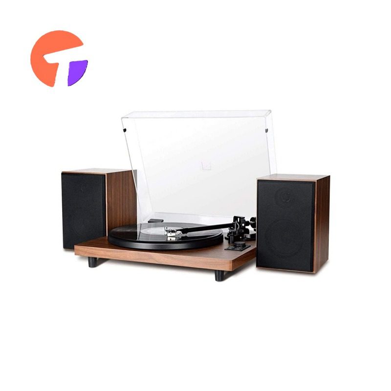 گرامافون بلوتوثی برند DIGITNOW مدل M46C-2 پخش وینیل سهسرعته با اسپیکر استریو داخلی و ضبط MP3
