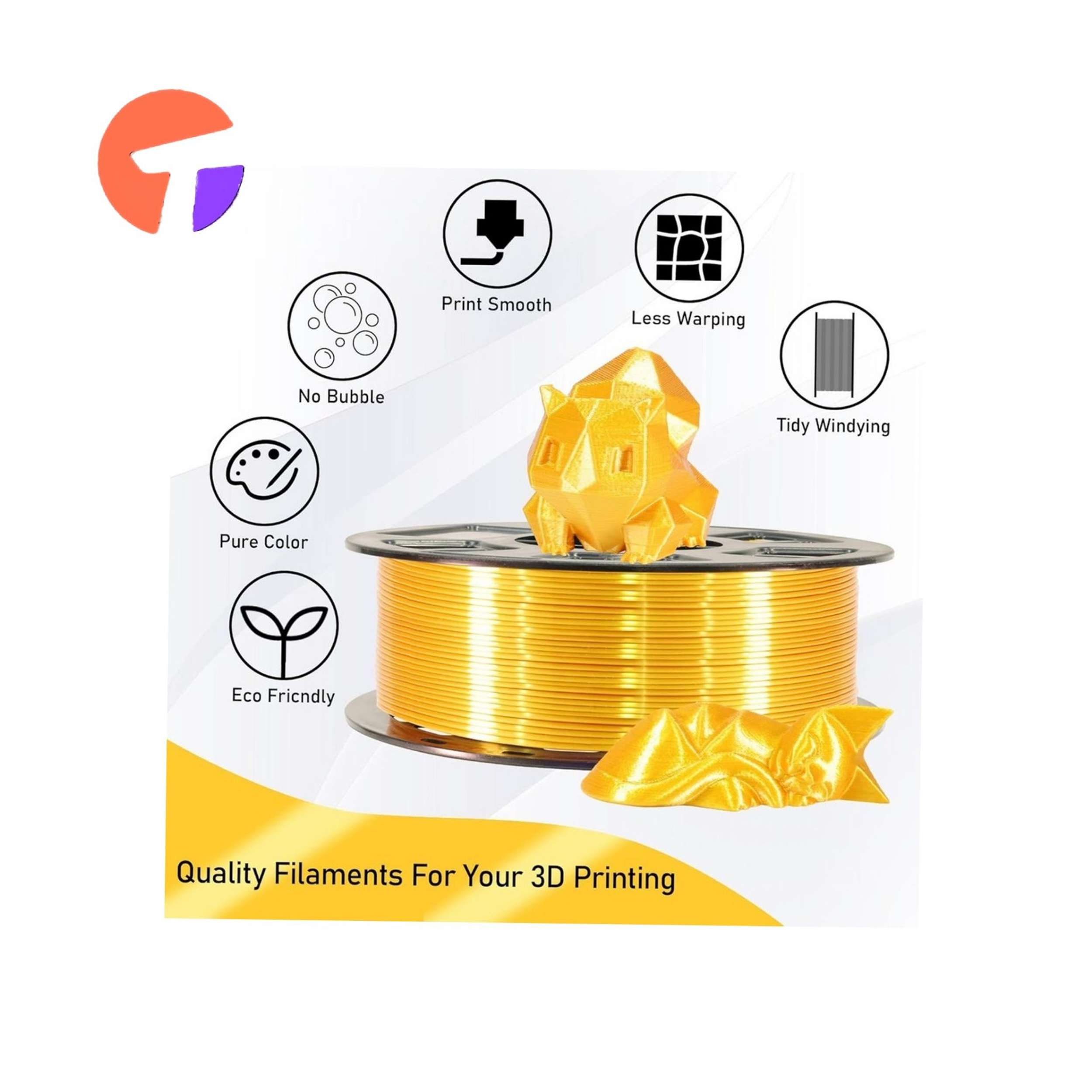 فیلامنت پرینتر سه‌بعدی برند Stronghero3D قطر 1.75 میلی‌متر وزن 1 کیلوگرم استاندارد — تصویر ۲